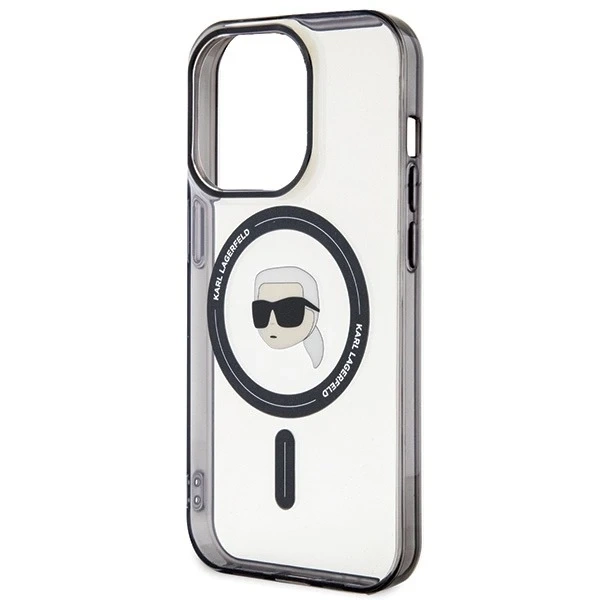 Etui Karl Lagerfeld KLHMP15XHKHNOTK для iPhone 15 Pro Max 6.7" прозорий твердий чохол IML Karl`s Head MagSafe